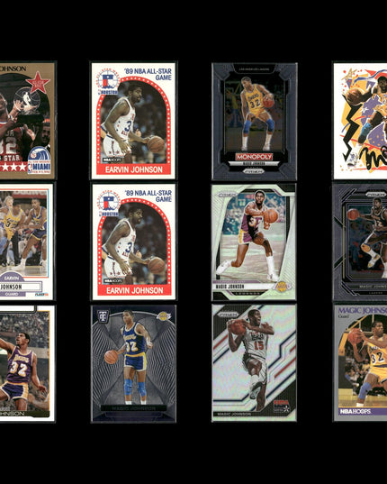 Magic Johnson Los Angeles Lakers Basketball 12-Card Lot NBA Hoops EX