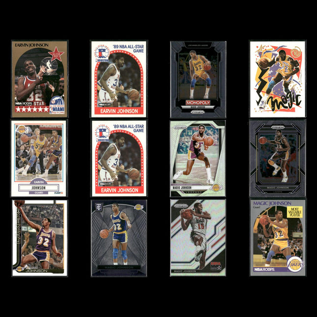 Magic Johnson Los Angeles Lakers Basketball 12-Card Lot NBA Hoops EX