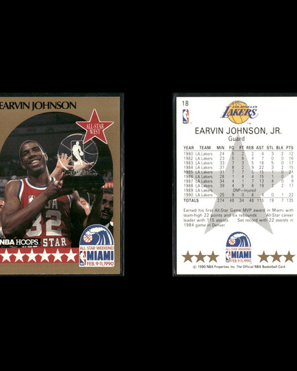 Magic Johnson Los Angeles Lakers Basketball 12-Card Lot NBA Hoops EX