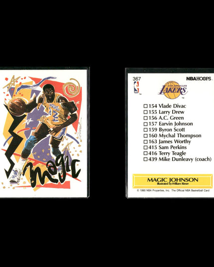 Magic Johnson Los Angeles Lakers Basketball 12-Card Lot NBA Hoops EX