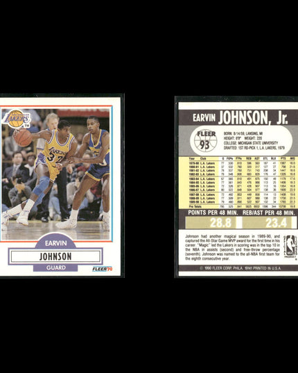 Magic Johnson Los Angeles Lakers Basketball 8-Card Lot NBA Hoops EX