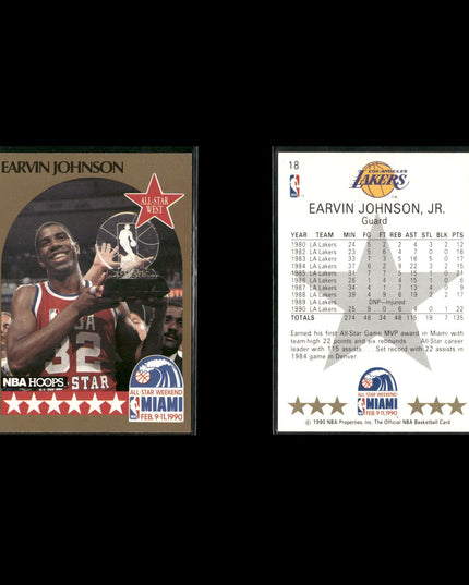 Magic Johnson Los Angeles Lakers Basketball 8-Card Lot NBA Hoops EX