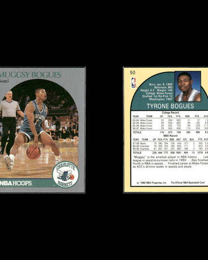 Muggsy Bogues Charlotte Hornets Basketball 5-Card Lot NBA Hoops EX