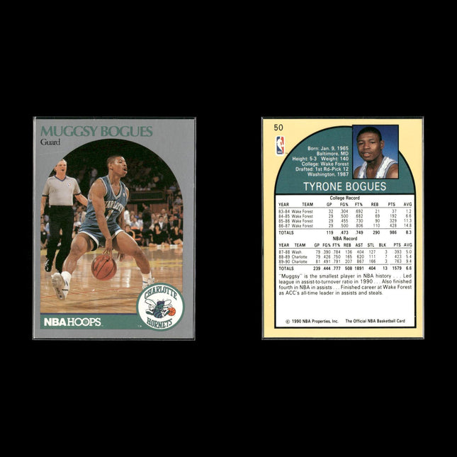 Muggsy Bogues Charlotte Hornets Basketball 5-Card Lot NBA Hoops EX