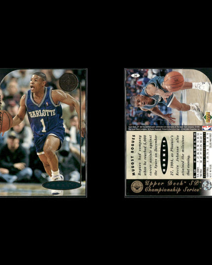 Muggsy Bogues Charlotte Hornets Basketball 5-Card Lot NBA Hoops EX