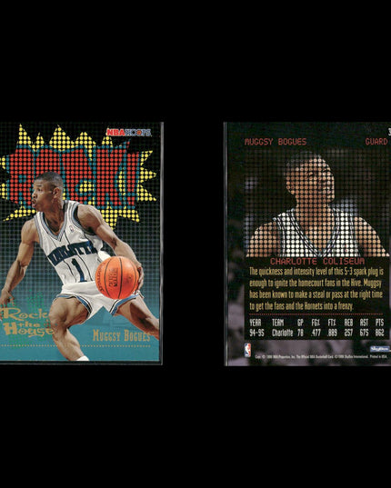 Muggsy Bogues Charlotte Hornets Basketball 5-Card Lot NBA Hoops EX