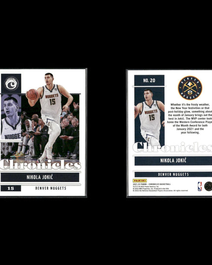 Nikola Jokic Denver Nuggets Basketball 8-Card Lot Panini EX