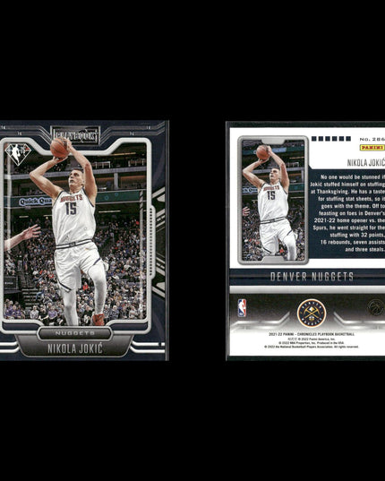 Nikola Jokic Denver Nuggets Basketball 8-Card Lot Panini EX