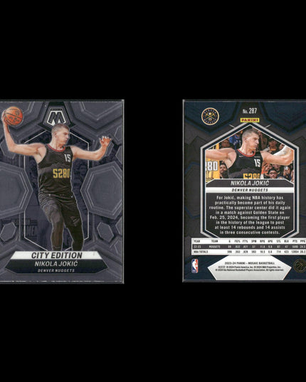 Nikola Jokic Denver Nuggets Basketball 8-Card Lot Panini EX