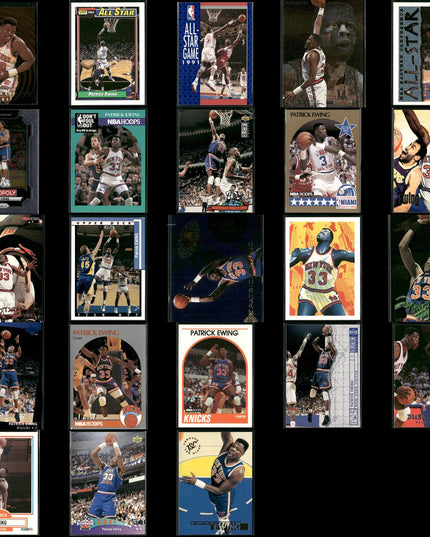 Patrick Ewing New York Knicks Basketball 23-Card Lot NBA Hoops EX