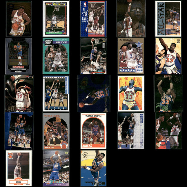 Patrick Ewing New York Knicks Basketball 23-Card Lot NBA Hoops EX