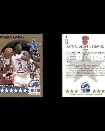 Patrick Ewing New York Knicks Basketball 23-Card Lot NBA Hoops EX