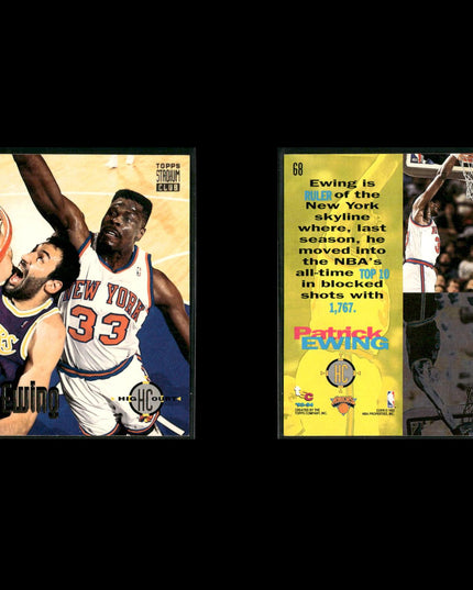 Patrick Ewing New York Knicks Basketball 23-Card Lot NBA Hoops EX