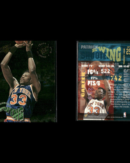 Patrick Ewing New York Knicks Basketball 23-Card Lot NBA Hoops EX