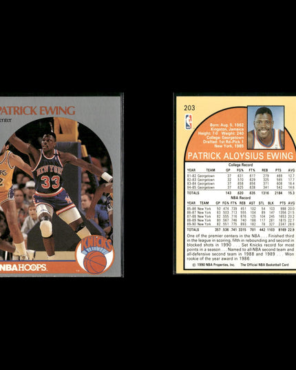 Patrick Ewing New York Knicks Basketball 23-Card Lot NBA Hoops EX