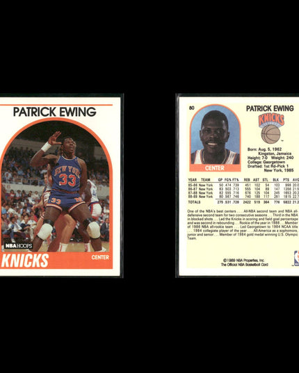 Patrick Ewing New York Knicks Basketball 23-Card Lot NBA Hoops EX