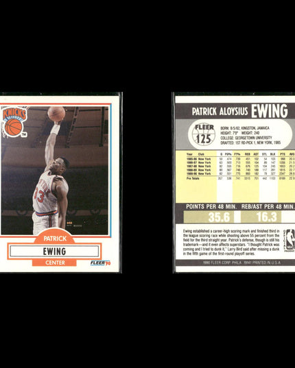 Patrick Ewing New York Knicks Basketball 23-Card Lot NBA Hoops EX