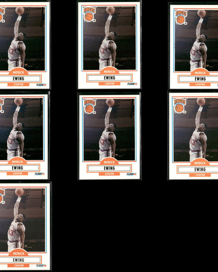 Patrick Ewing New York Knicks Basketball 7-Card Lot NBA Hoops EX