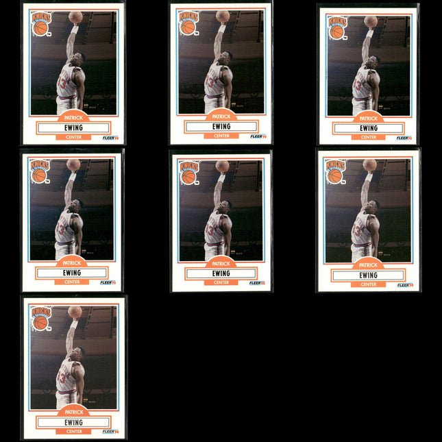 Patrick Ewing New York Knicks Basketball 7-Card Lot NBA Hoops EX