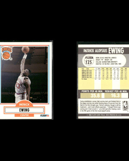 Patrick Ewing New York Knicks Basketball 7-Card Lot NBA Hoops EX
