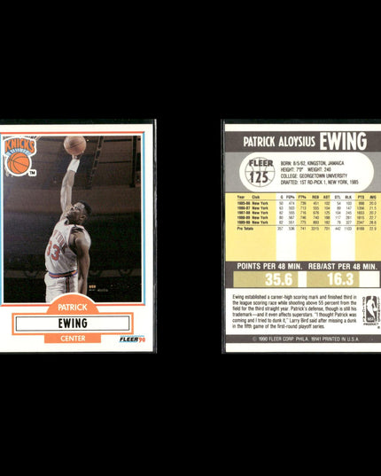 Patrick Ewing New York Knicks Basketball 7-Card Lot NBA Hoops EX