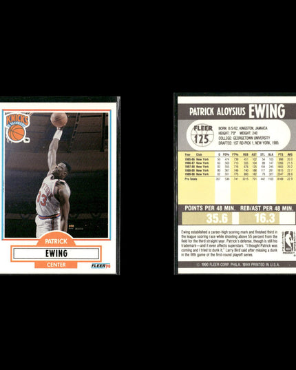 Patrick Ewing New York Knicks Basketball 7-Card Lot NBA Hoops EX