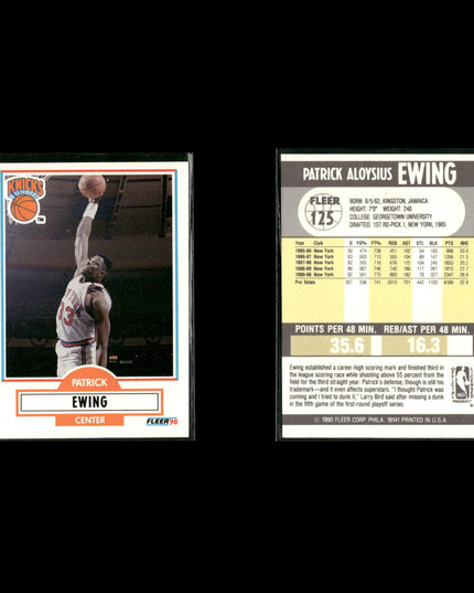 Patrick Ewing New York Knicks Basketball 7-Card Lot NBA Hoops EX