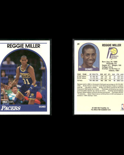 Reggie Miller Indiana Pacers Basketball 10-Card Lot NBA Hoops EX