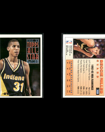 Reggie Miller Indiana Pacers Basketball 10-Card Lot NBA Hoops EX