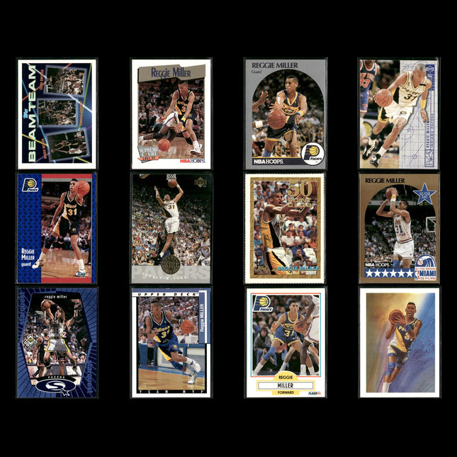 Reggie Miller Indiana Pacers Basketball 12-Card Lot NBA Hoops EX