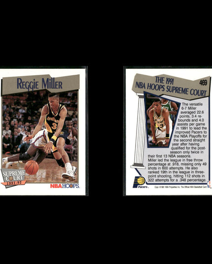 Reggie Miller Indiana Pacers Basketball 12-Card Lot NBA Hoops EX
