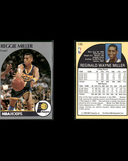 Reggie Miller Indiana Pacers Basketball 12-Card Lot NBA Hoops EX
