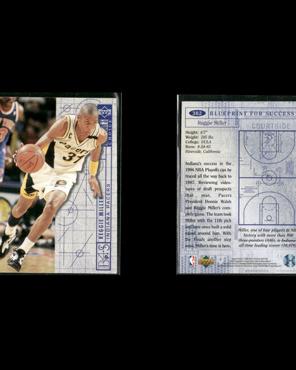 Reggie Miller Indiana Pacers Basketball 12-Card Lot NBA Hoops EX