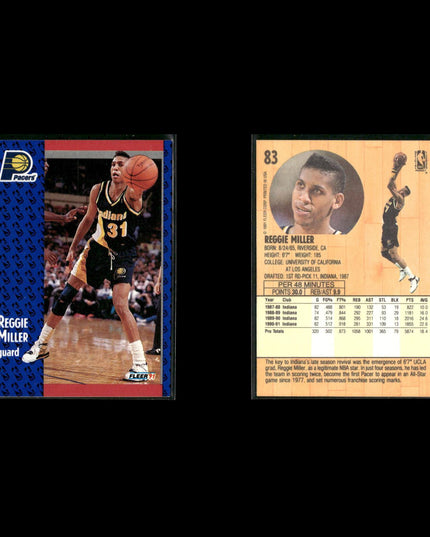 Reggie Miller Indiana Pacers Basketball 12-Card Lot NBA Hoops EX