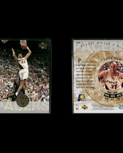 Reggie Miller Indiana Pacers Basketball 12-Card Lot NBA Hoops EX