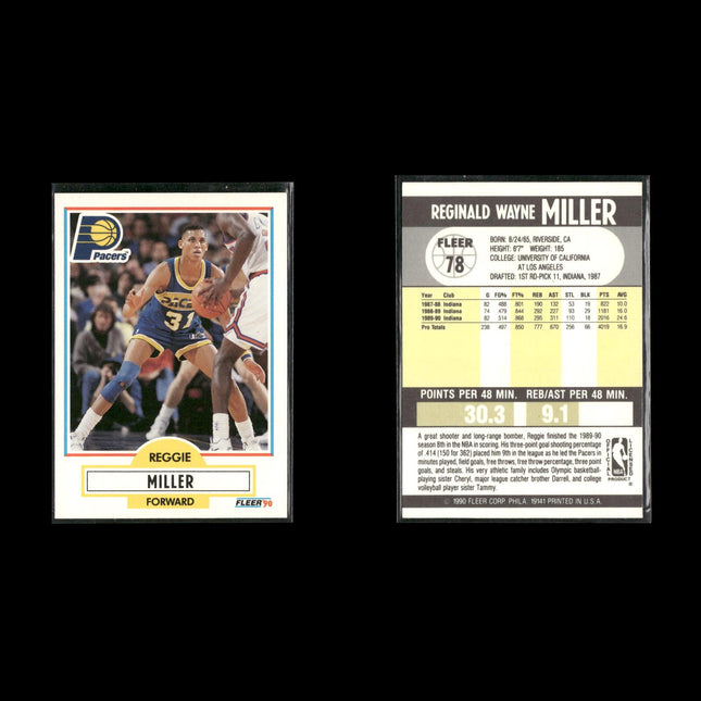 Reggie Miller Indiana Pacers Basketball 11-Card Lot NBA Hoops EX