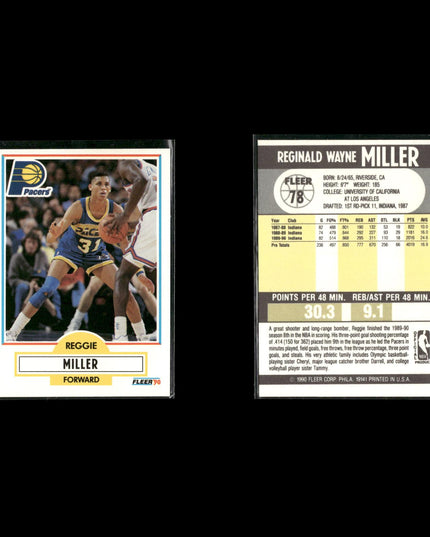 Reggie Miller Indiana Pacers Basketball 11-Card Lot NBA Hoops EX
