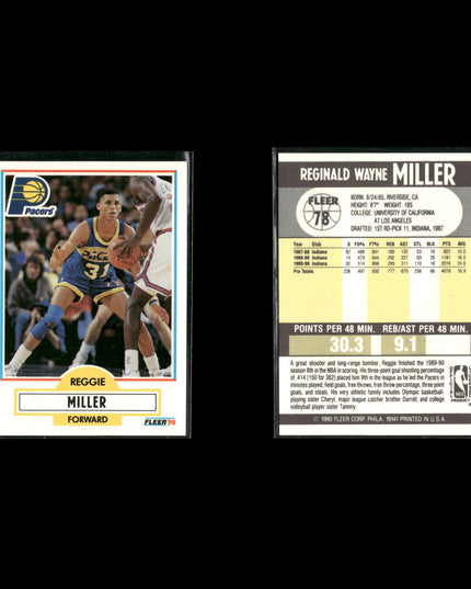 Reggie Miller Indiana Pacers Basketball 11-Card Lot NBA Hoops EX