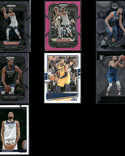 Rudy Gobert Utah Jazz Basketball 7-Card Lot Panini EX