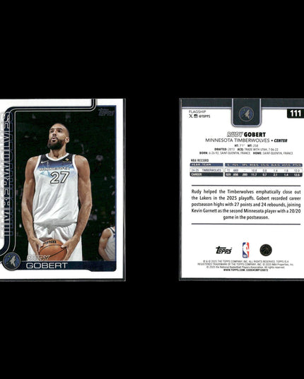 Rudy Gobert Utah Jazz Basketball 7-Card Lot Panini EX