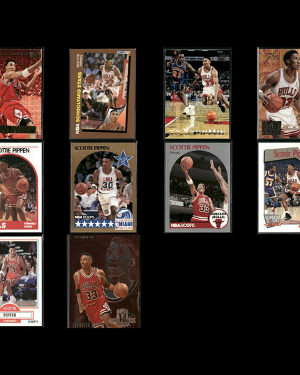 Scottie Pippen Chicago Bulls Basketball 10-Card Lot NBA Hoops EX