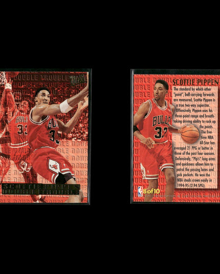 Scottie Pippen Chicago Bulls Basketball 10-Card Lot NBA Hoops EX