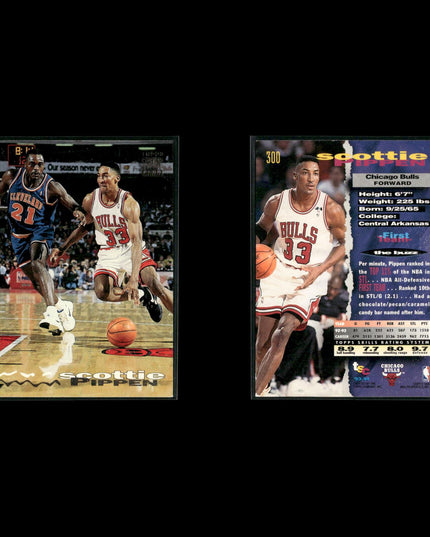Scottie Pippen Chicago Bulls Basketball 10-Card Lot NBA Hoops EX