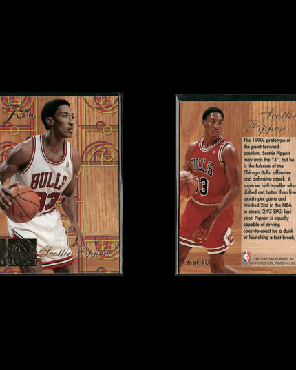 Scottie Pippen Chicago Bulls Basketball 10-Card Lot NBA Hoops EX