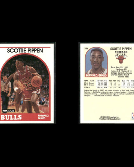Scottie Pippen Chicago Bulls Basketball 10-Card Lot NBA Hoops EX
