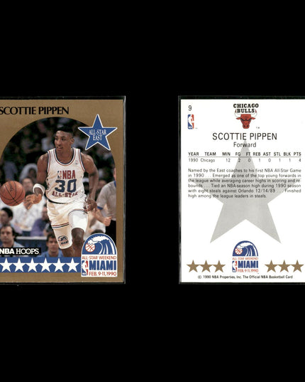 Scottie Pippen Chicago Bulls Basketball 10-Card Lot NBA Hoops EX