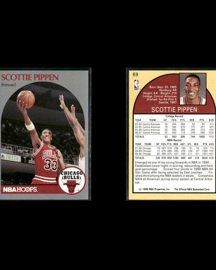 Scottie Pippen Chicago Bulls Basketball 10-Card Lot NBA Hoops EX