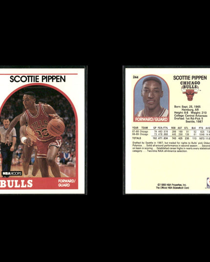 Scottie Pippen Chicago Bulls Basketball 8-Card Lot NBA Hoops EX