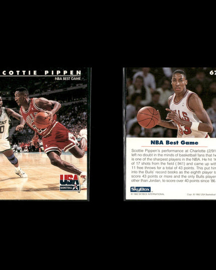 Scottie Pippen Chicago Bulls Basketball 8-Card Lot NBA Hoops EX