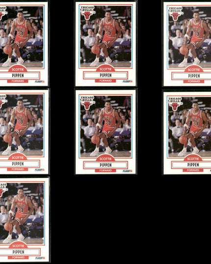 Scottie Pippen Chicago Bulls Basketball 7-Card Lot NBA Hoops EX
